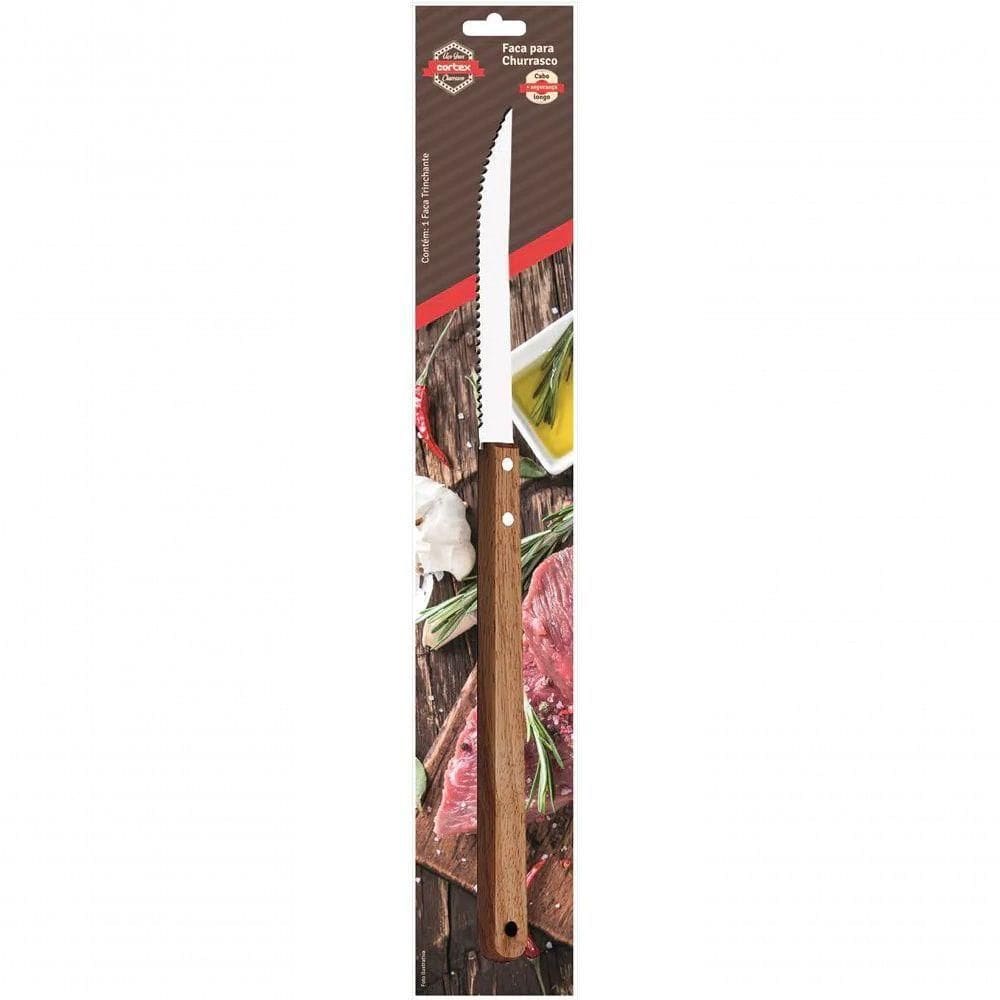 Faca Trinchante Para Churrasco Cabo Longo 44cm 6,5" Cortex
