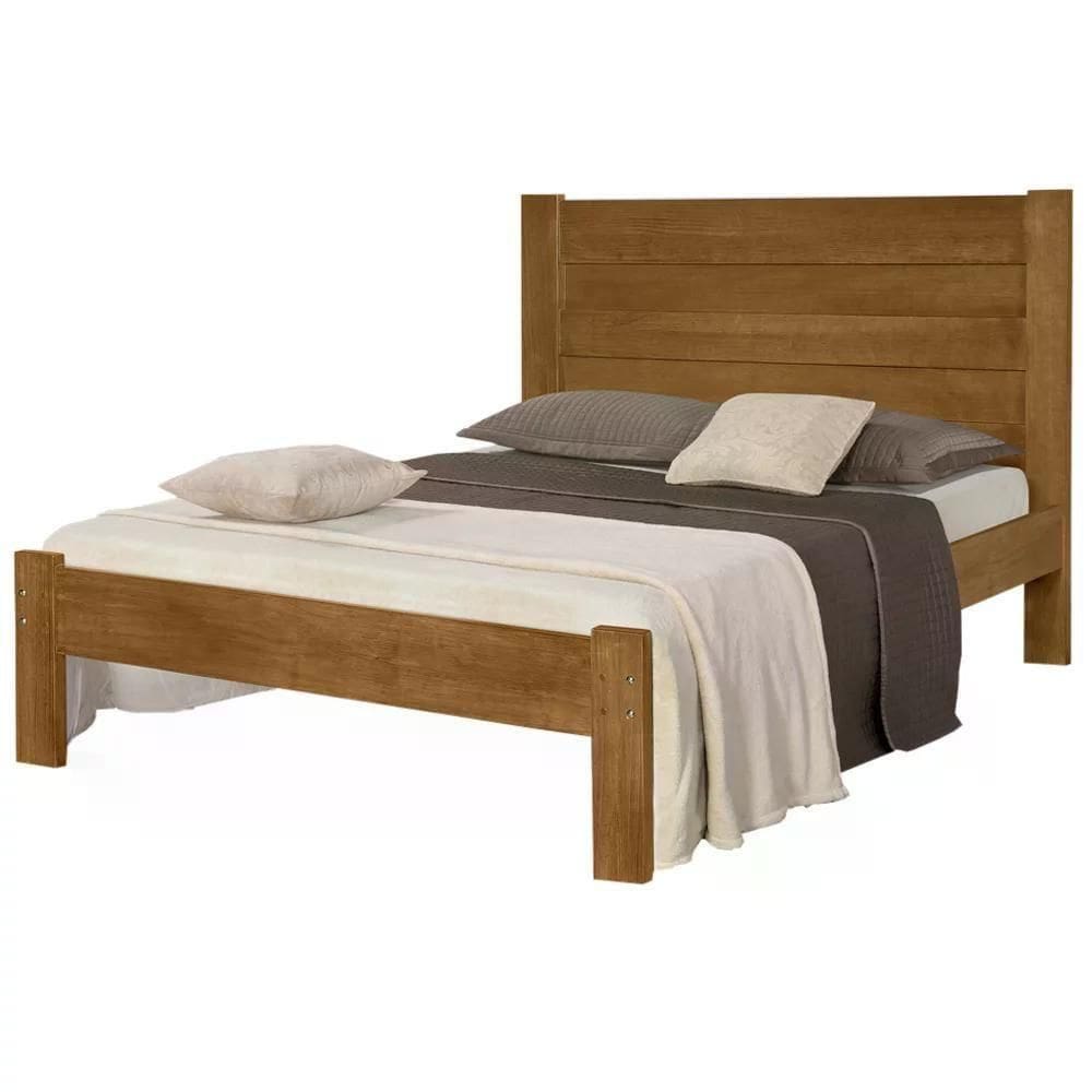Cama Casal Madeira Maciça Lara Imbuia At Moveis Imbuia