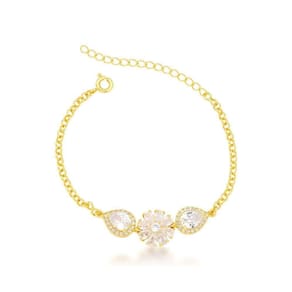 Pulseira Festa Com Flores Banahda A Ouro 18k