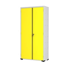 Armário Aço Escritório Fechadura 3 Prateleiras Ea303 Amarelo
