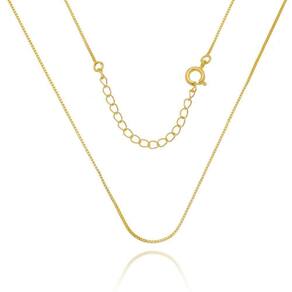 Colar Corrente Veneziana 0,8mm Banhada A Ouro 18k - 60cm