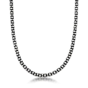 Corrente Pipoca 4,4mm Prata De Bali 925 - 60cm