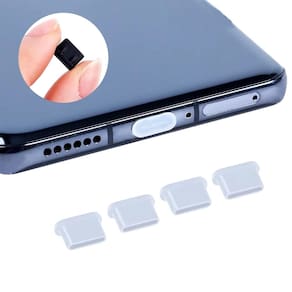 Kit 4 Tampa Anti Poeira Plug USB-C Smartphone Drone