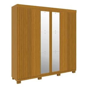 Guarda Roupa Casal 100% Mdf 6 Portas Ripado 6 Gavetas Eliza Acp Móveis Cinamomo