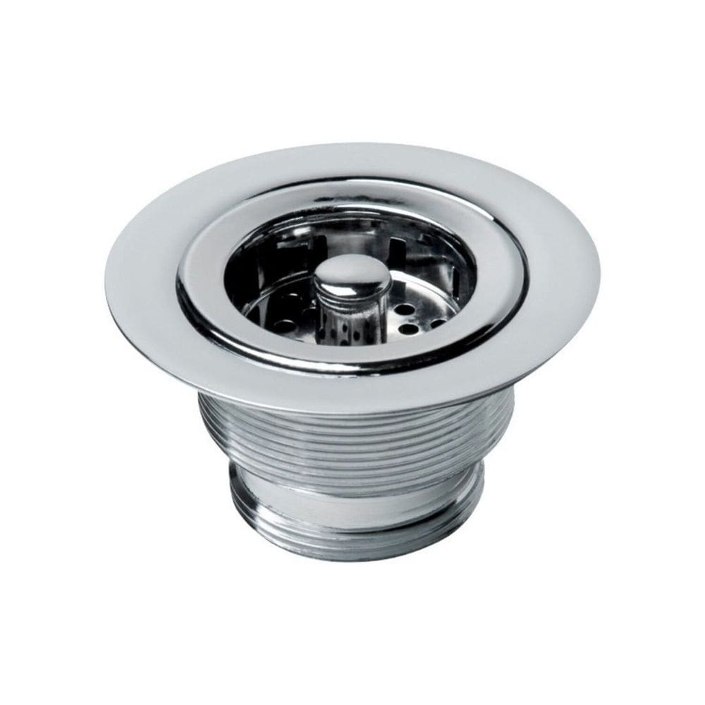 Válvula de Escoamento para Cozinha 3.1/2" X 1.1/2" com Cesta de Metal Cromado