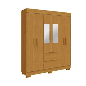 Guarda Roupa Casal 6 Portas 2 Gavetas Com Espelho Maya Acp Móveis Cinamomo