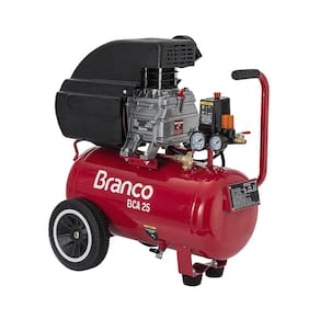 Compressor de Ar 1,9HP Monof 8 Pés 25 litros 115PSI BCA-25 Branco 220V