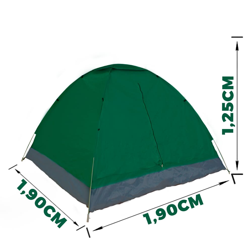 Barraca Camping 2 Pessoas Iglu Tenda Acampamento Com Bolsa Verde