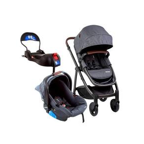 Carrinho Epic Trio Black Bebê Conforto e Base Isofix Infanti