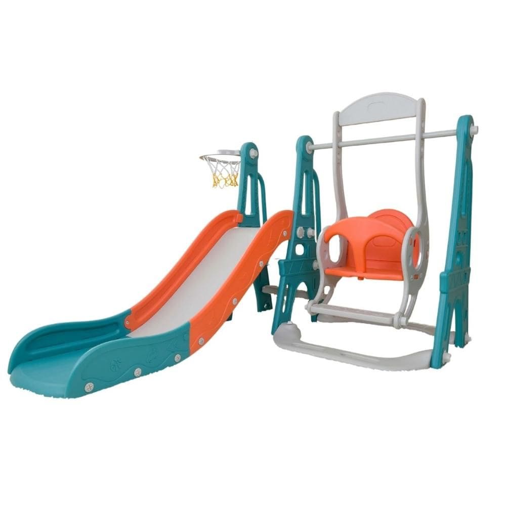 Playground Infantil 3x1 Escorregador Balanço Cesta Importway