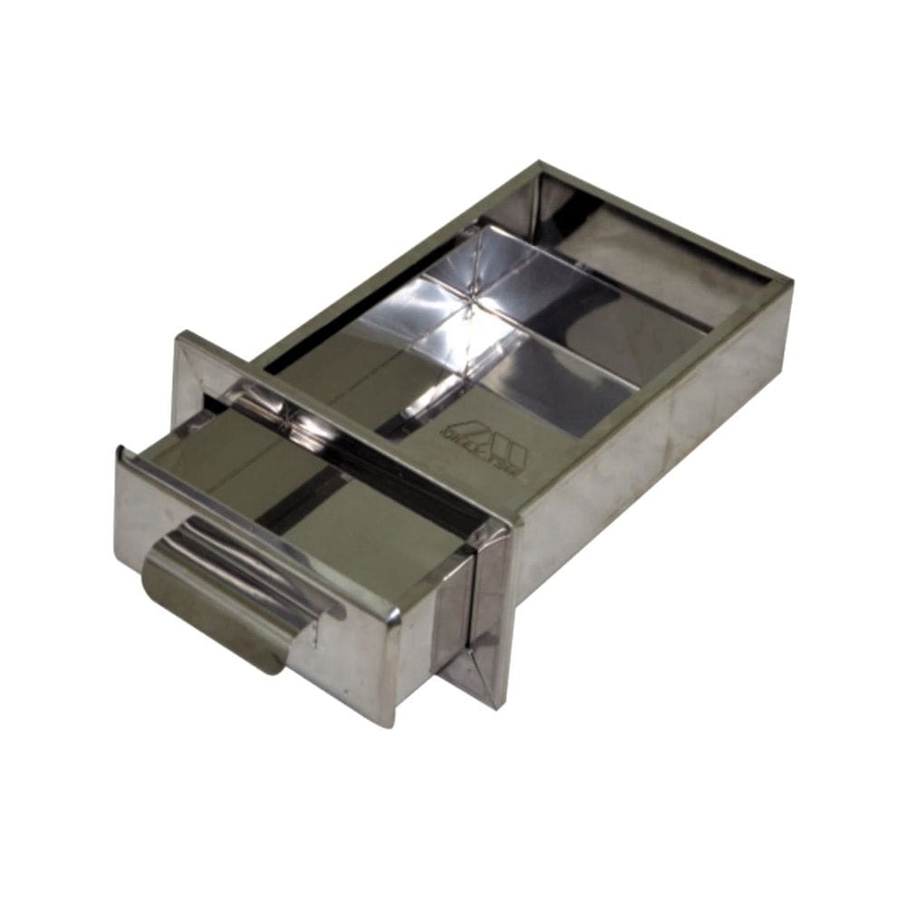 Gaveta Cinzeiro Lareira Chapa de Aço Inox Popular 38x22x6cm