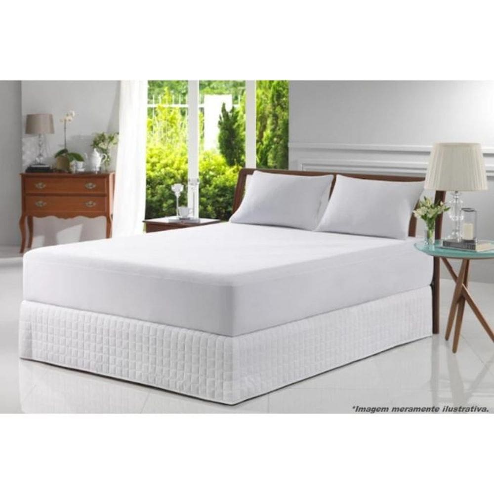 Protetor de Colchão Castor Casal Impermeável + Saúde Premium Percal 140x190x50cm