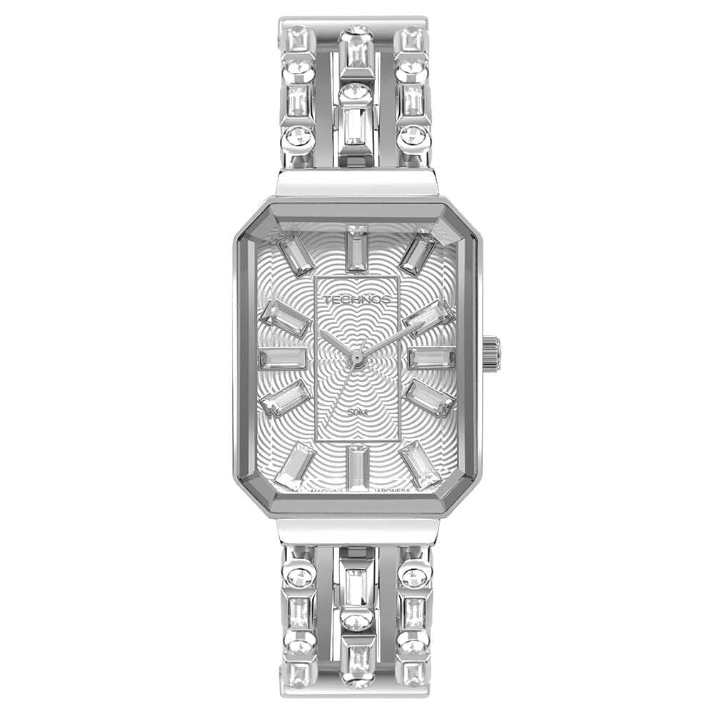 Relógio Feminino Crystal Technos Prata 2033CZ/1K