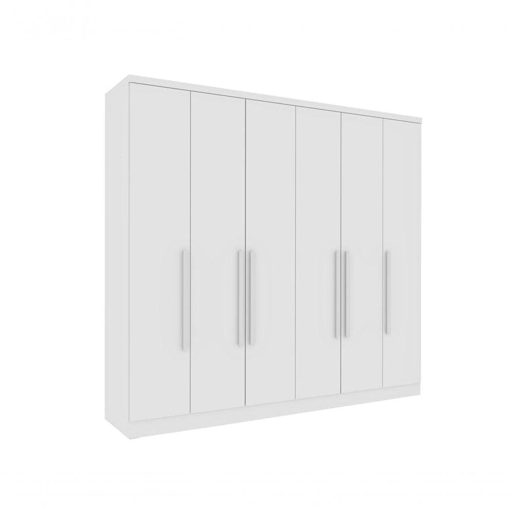 Guarda Roupa Casal Veneza 6 Portas 4 Gavetas Tcil Neve
