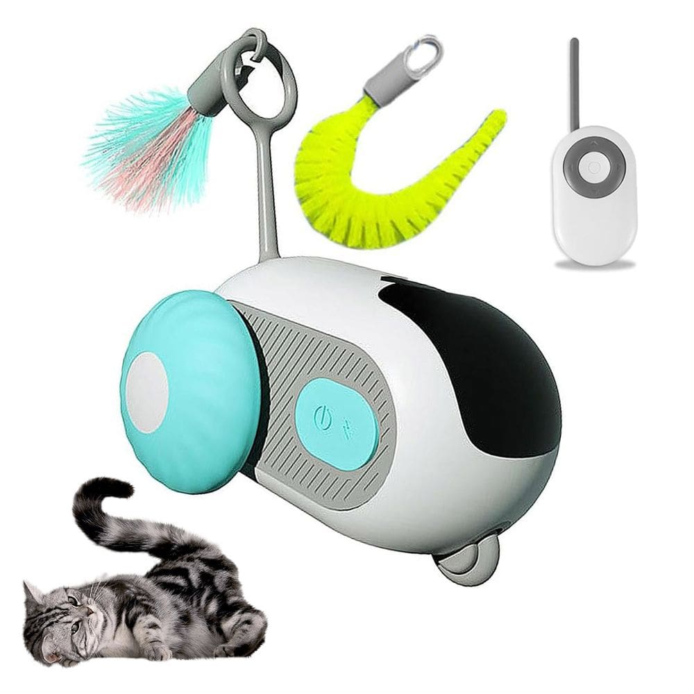 Brinquedo de Gato Pet Carrinho Controle Bateria Recarregavel USB Felino Animal de Estimaçao Diversao Interativo Entretenimento Lazer