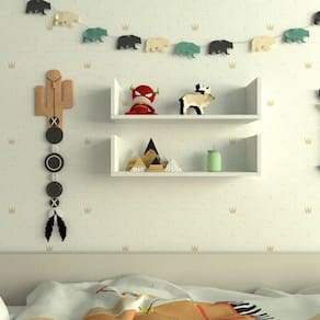 Kit 2 Prateleiras U 60cm X 15cm Suporte Invisível Dormitório Bebe Infantil Branco