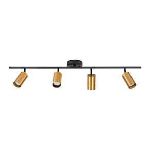 Spot Trilho de Sobrepor Kalla Nordecor 2439 MR16 GU10 Dourado / Preto Bivolt