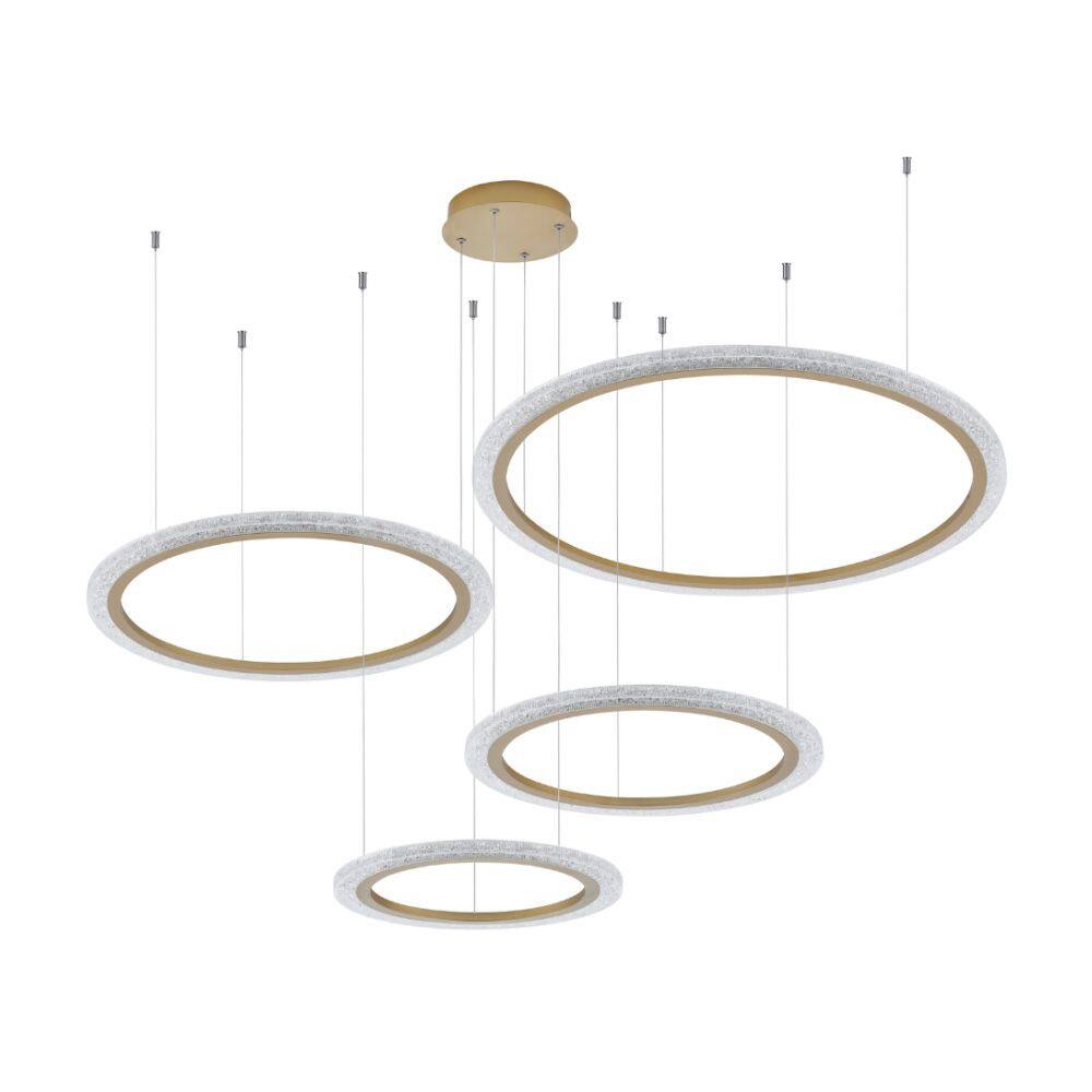 Lustre Pendente Astraled Aspectral PL-9742 Dourado Led Bivolt