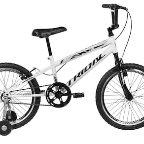 Bicicleta Aro 20 Infantil Bmx Cross Roda Lateral Branco
