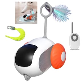 Brinquedo de Gato Pet Carrinho Controle USB Bateria Recarregavel Interativo Felino Animal de Estimaçao Entretenimento Lazer Diversao