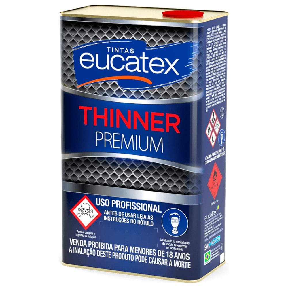 Thinner 5 Litros 9100 Eucatex Limpeza Diluição Profissional