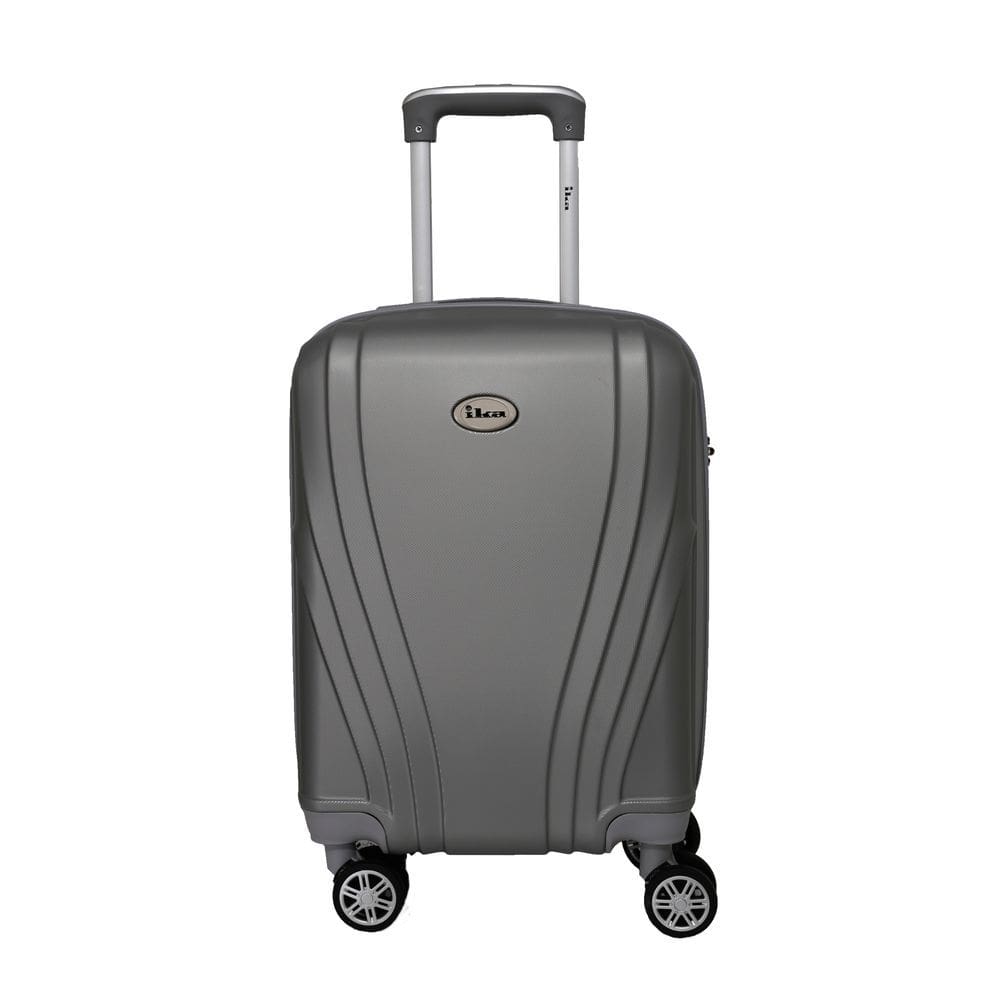 Mala de Bordo Pequena para Viagem em Abs Ika Vanguard Cadeado Integrado Rodas Duplas 360º Cinza