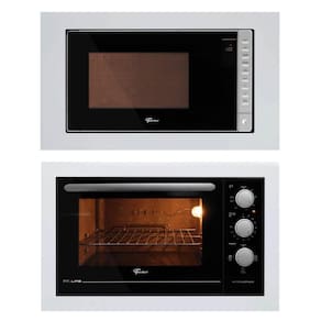 Kit Forno Elétrico Fischer Fit Line Embutir Autolimpante 48L + Micro-Ondas 25l Branco 220v
