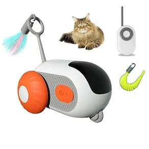 Brinquedo de Gato Pet Carrinho Controle USB Bateria Recarregavel Felino Animal de Estimaçao Interativo Entretenimento Lazer Diversao