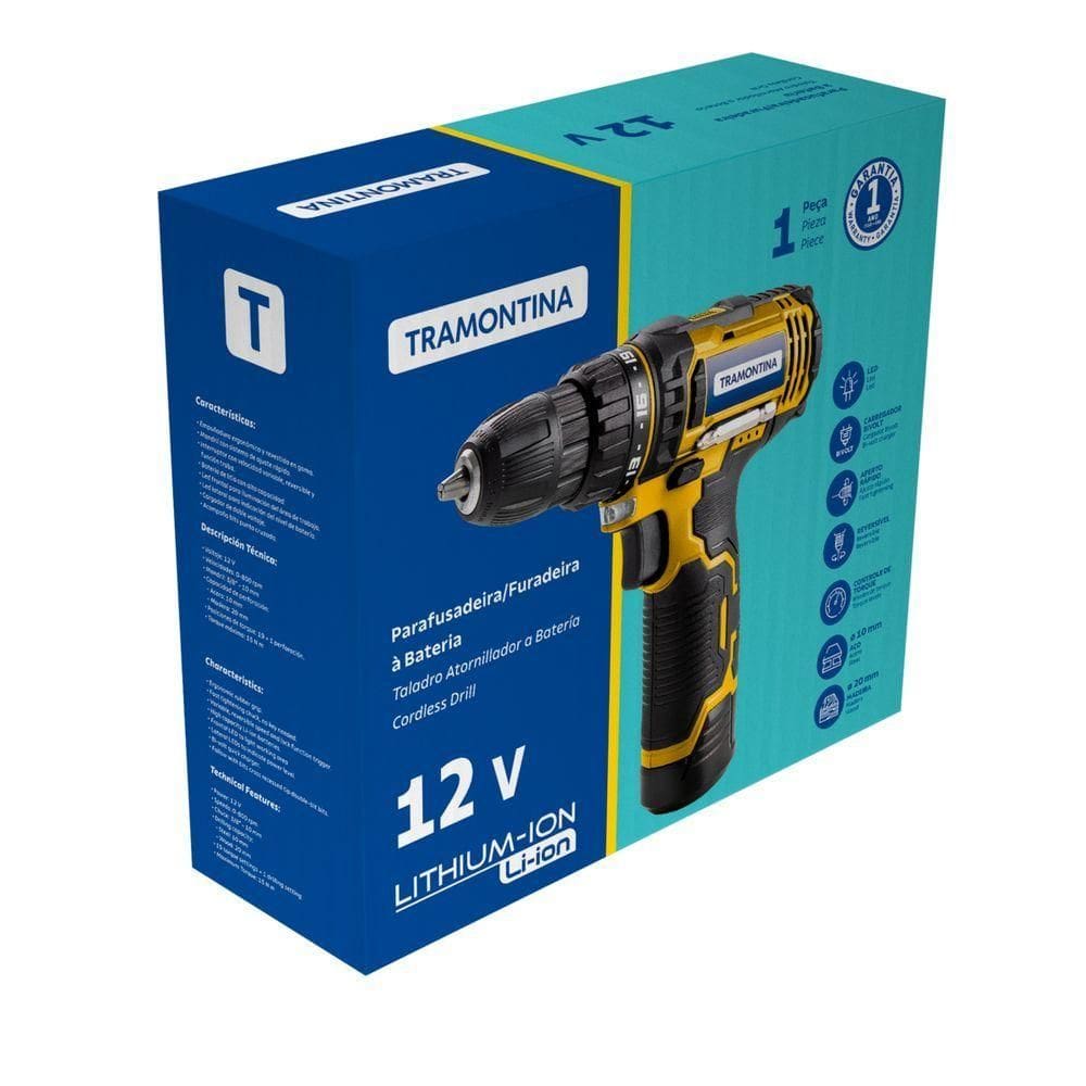 Parafusadeira/furadeira à Bateria 12v Tramontina