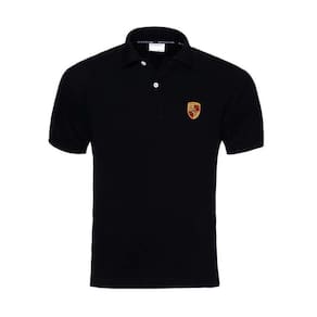 Polo Masculina Brasão Porsche Preta