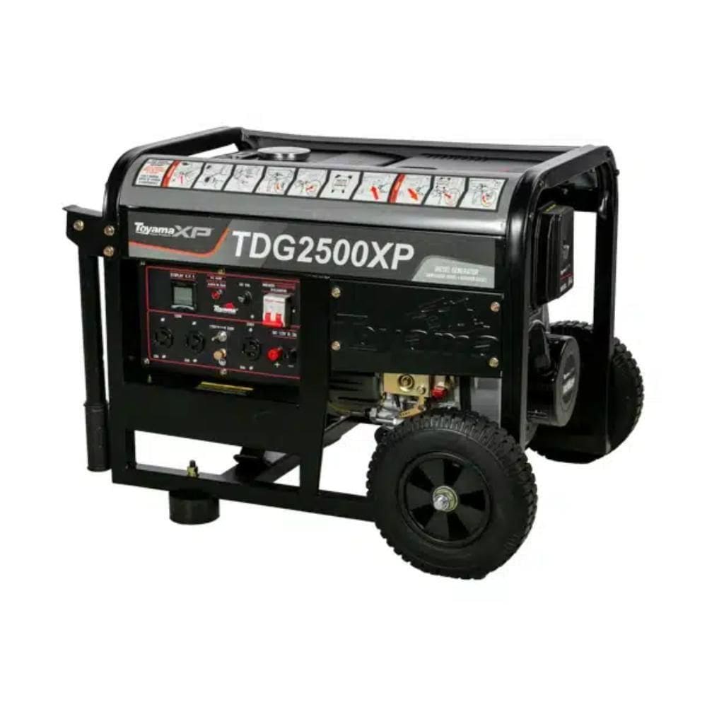 Gerador Diesel 2,2 Kva Monofásico Bivolt 115-230v Partida Manual Tdg2500xp Toyama