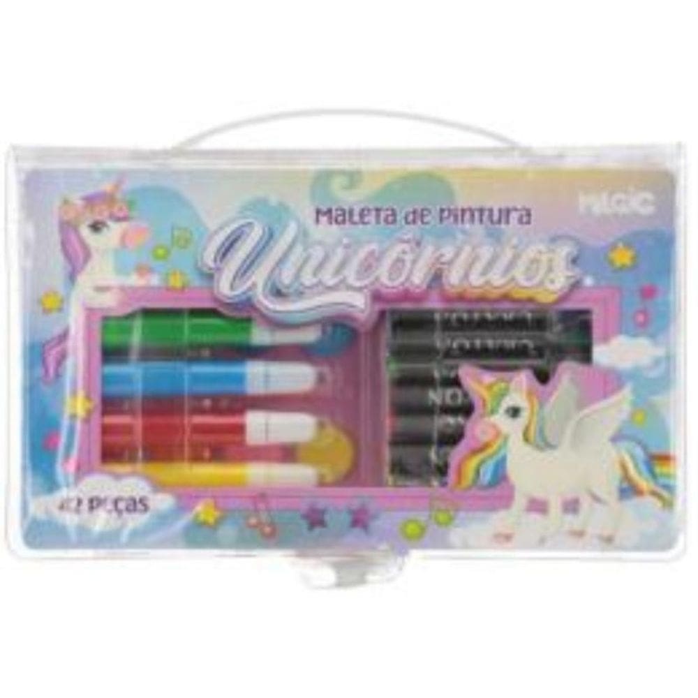 Maleta De Pintura 42 Pecas - Unicornio