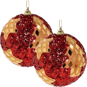 Kit 8 Bolas Natalina árvore De Natal Estrela Artesanal 80mm