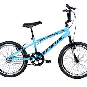 Bicicleta Aro 20 Infantil Bmx Cross Quadro Mtb Azul