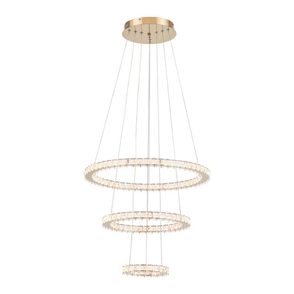 Lustre Pendente Astraled Slaney PL-9747 Dourado Led Bivolt