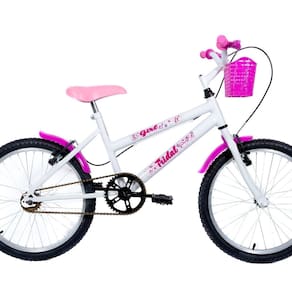 Bicicleta Aro 20 Quadro Mtb em Aço Girl Infantil Branco