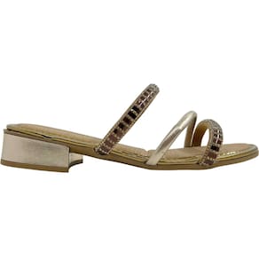 Tamanco Feminino Dia a Dia Passeio Trabalho com Strass Salto Casual Baixo Mississipi Mi991