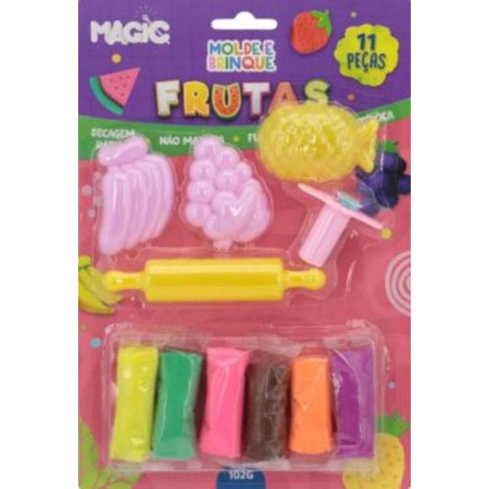 Molde E Brinque 11 Pecas - Frutas