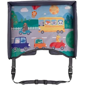 Mesa de Atividades para Carro Avião Bebê Bolsos Laterias Bordas Almofadadas Buba