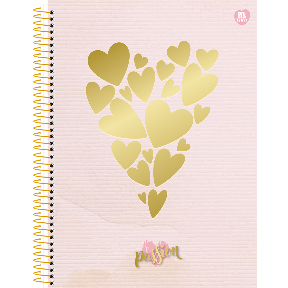 Caderno Universitário Capa Dura 15 Matérias 240 Folhas Passion Animativa
