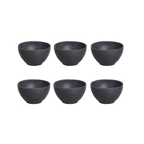 Conjunto de Bowls Orgânico Preto Matte 558ml - Kit 6 Peças