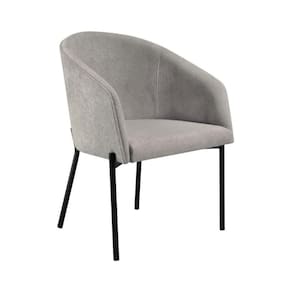Poltrona Decorativa Com Pés De Ferro Multimóveis Cr7010 Cinza Cinza