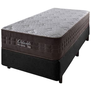 Cama Box Solteiro Preto + Colchão Molas Ensacadas Orlando 88