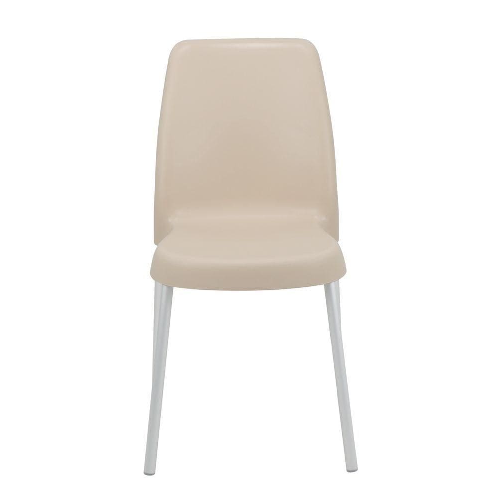 Cadeira Tramontina Vanda Com Pernas De Alumínio Em Polipropileno Areia