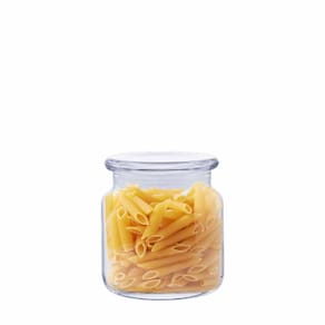 Pote de Vidro com Tampa de Vidro Hermético P - Ruvolo