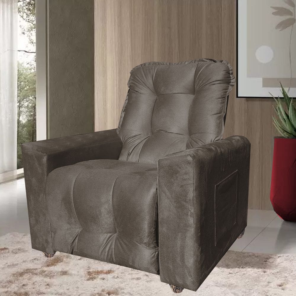 Poltrona Extensão De Cílios Reclinável Fiesta Marrom