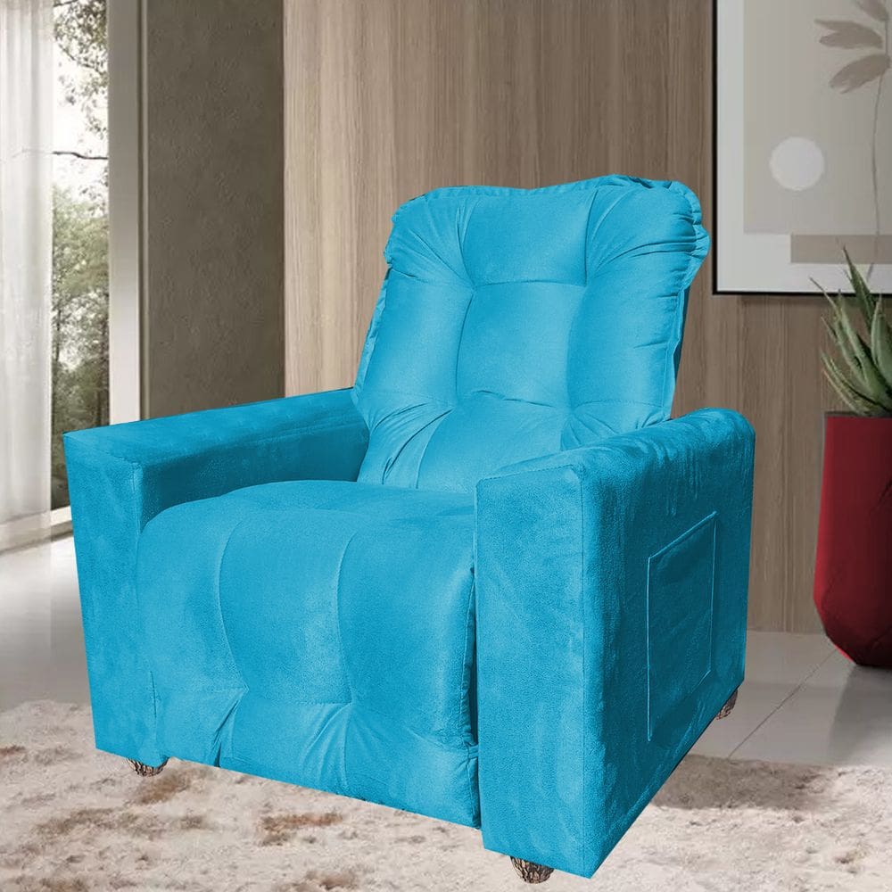 Poltrona Extensão De Cílios Reclinável Fiesta Turquesa