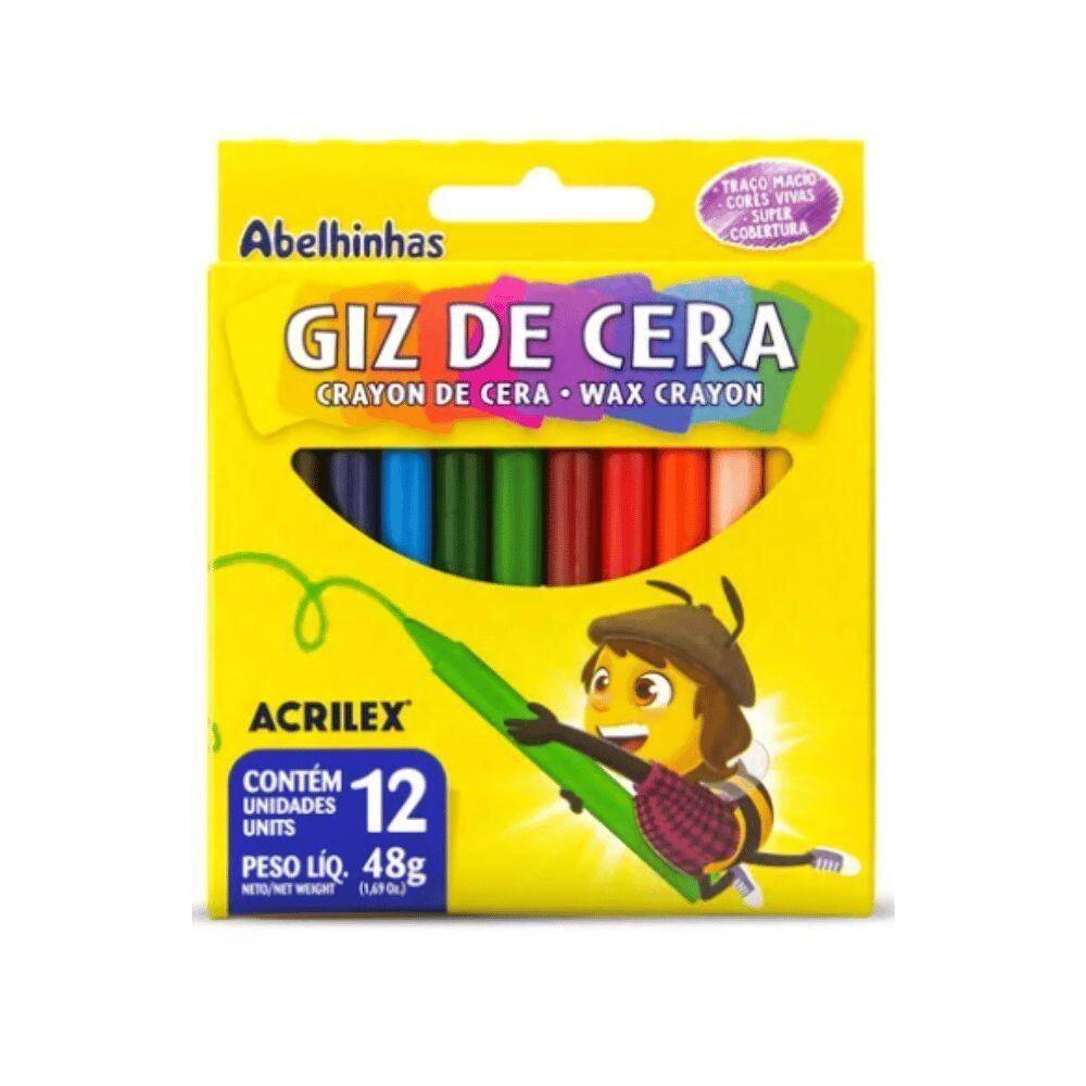 Kit Massinha De Modelar + Giz De Cera + Tinta Guache Acrilex