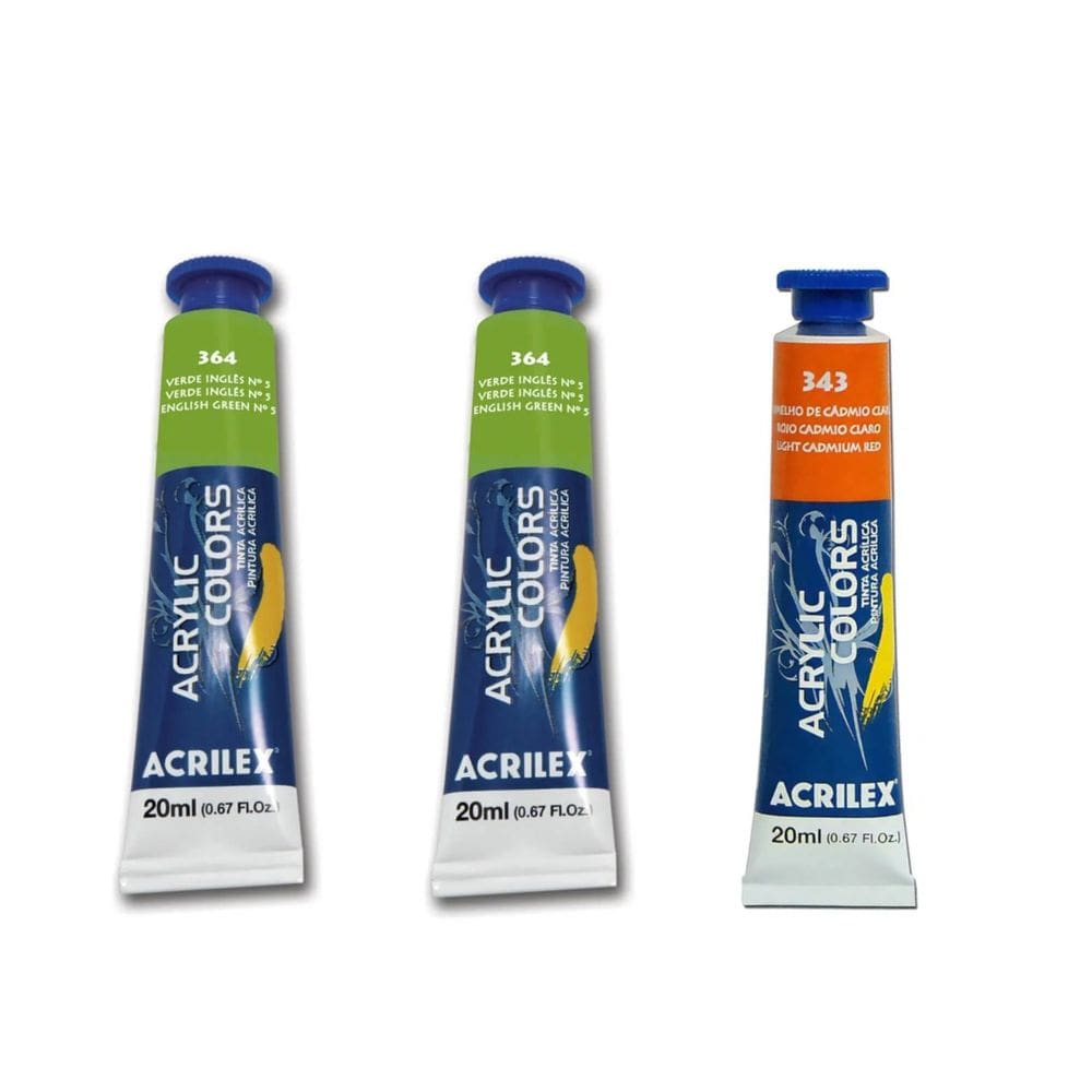 Tintas Acrílicas Para Pintura Artística Kit 3 Un Em 2 Cores