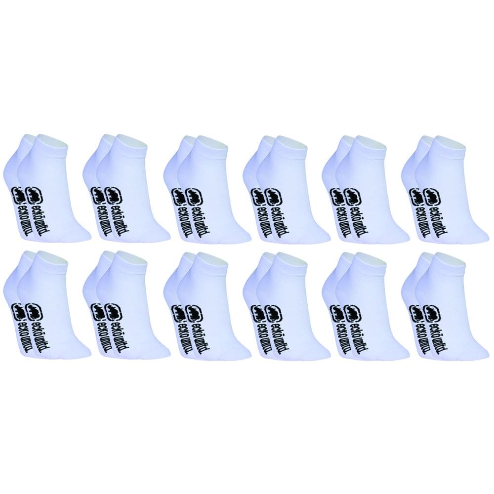 Kit 10 Meias Cano Curto Unisex Adulto Branca Ecko Ulntd